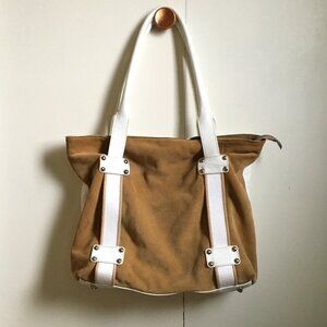 Innue Two Tone Italian Leather and Suede Bag